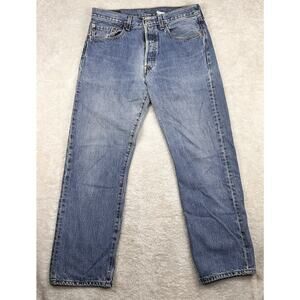 Levis 501 XX Jeans Vintage Mens Sz 32x30 Blue Medium Wash Fade Y2K Button Fly